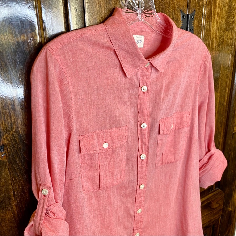 J. Crew Coral Button-Down Shirt